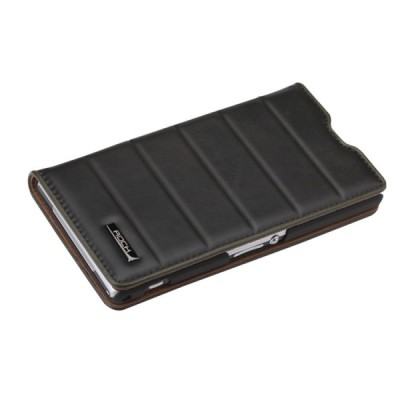„Rock“ Elite Sony Xperia Z1 ādas atvēramais tumši zaļš maciņš / Vacins.lv