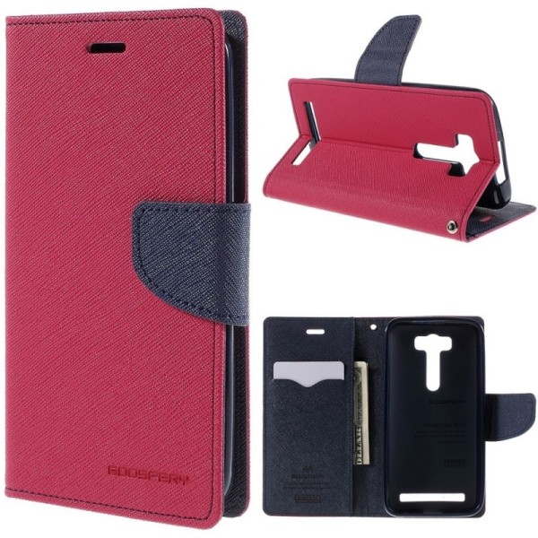 „Mercury“ atverčiamas dėklas - rožinis (Zenfone 2 Laser 5.0)