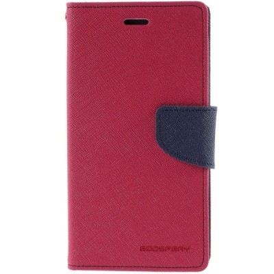 Asus Zenfone 2 Laser 5.0 (ZE500KL, ZE500KG) Mercury rožinis atverčiamas dėklas - piniginė / Priedai.lt