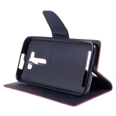 Asus Zenfone 2 Laser 5.0 (ZE500KL, ZE500KG) Mercury rožinis atverčiamas dėklas - piniginė / Priedai.lt