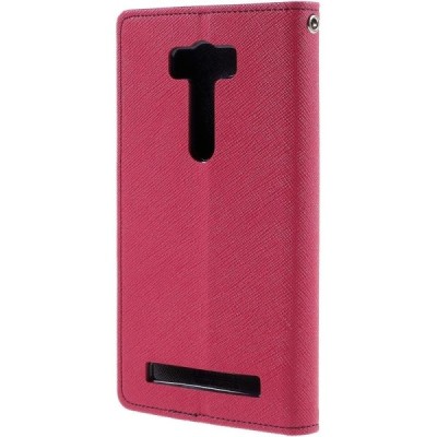 Asus Zenfone 2 Laser 5.0 (ZE500KL, ZE500KG) Mercury rožinis atverčiamas dėklas - piniginė / Priedai.lt