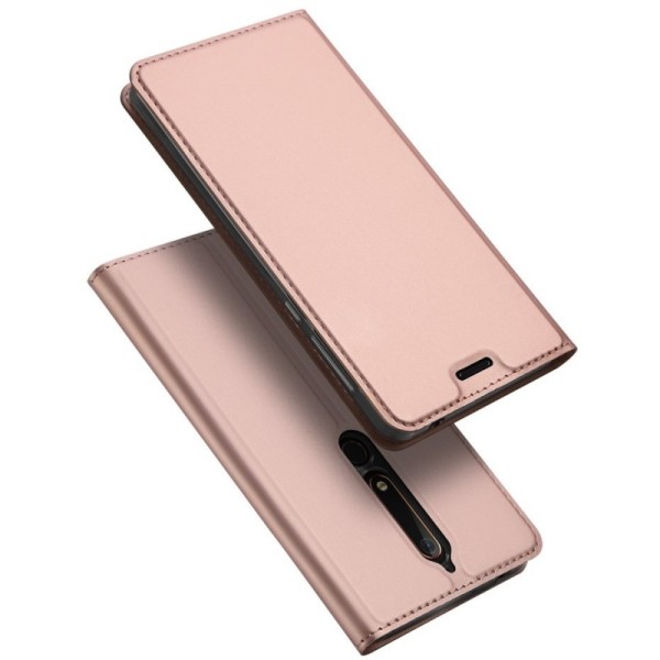 „Dux Ducis“ Skin atvērams maciņš - rozs (Nokia 6 2018 / Nokia 6.1)