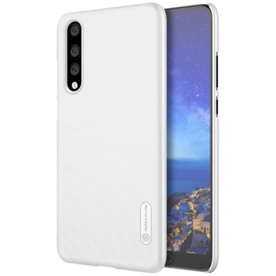 Nillkin Frosted Shield Huawei P20 Pro baltas plastikinis dėklas + apsauginė ekrano plėvelė / Priedai.lt