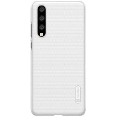 Nillkin Frosted Shield Huawei P20 Pro balts plastmasas futrālis + ekrāna aizsargplēve / Vacins.lv