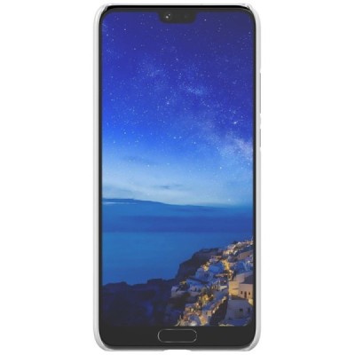 Nillkin Frosted Shield Huawei P20 Pro balts plastmasas futrālis + ekrāna aizsargplēve / Vacins.lv