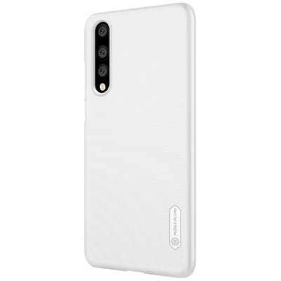 Nillkin Frosted Shield Huawei P20 Pro balts plastmasas futrālis + ekrāna aizsargplēve / Vacins.lv