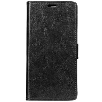 OnePlus 6 (Six) atvēramais ādas melns maciņš, grāmata (maks) / Vacins.lv