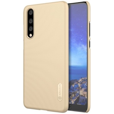 Nillkin Frosted Shield Huawei P20 Pro zelta plastmasas futrālis + ekrāna aizsargplēve / Vacins.lv