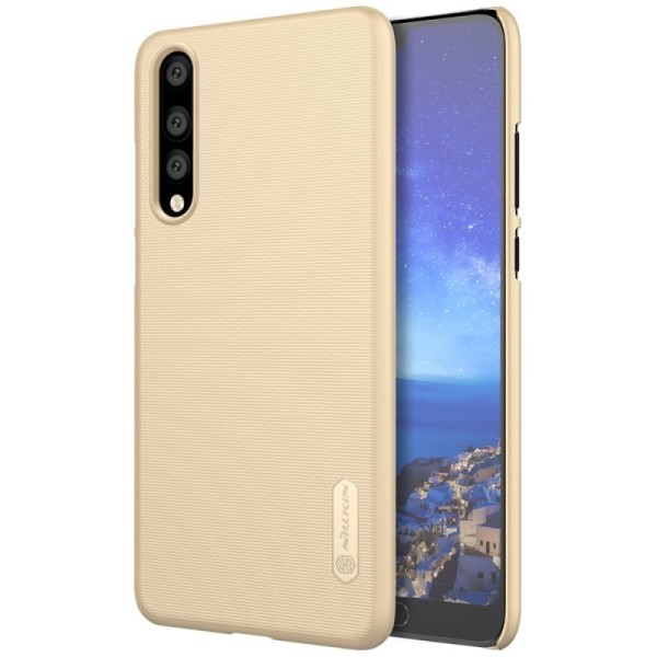 „Nillkin“ Frosted Shield dėklas - auksinis + apsauginė ekrano plėvelė (P20 Pro)