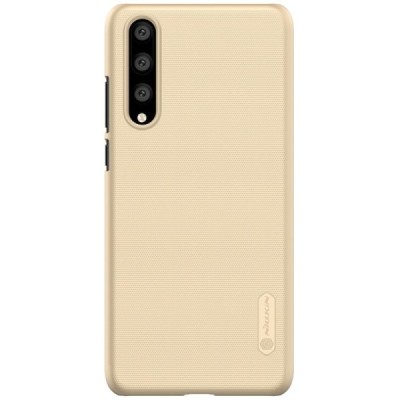 Nillkin Frosted Shield Huawei P20 Pro auksinis plastikinis dėklas + apsauginė ekrano plėvelė / Priedai.lt