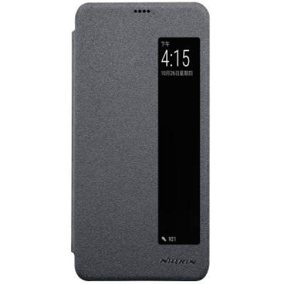 Huawei P20 Pro pilkas odinis atverčiamas Nillkin Sparkle dėklas - knygutė / Priedai.lt