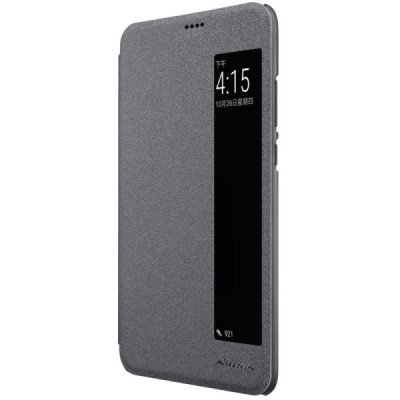 Huawei P20 Pro pilkas odinis atverčiamas Nillkin Sparkle dėklas - knygutė / Priedai.lt
