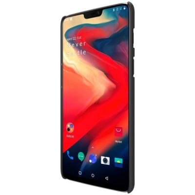 Nillkin Frosted Shield OnePlus 6 (Six) melns plastmasas futrālis / Vacins.lv
