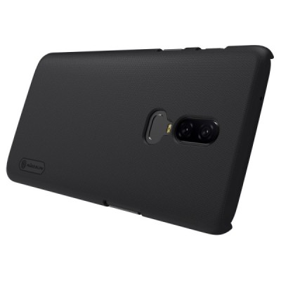 Nillkin Frosted Shield OnePlus 6 (Six) melns plastmasas futrālis / Vacins.lv