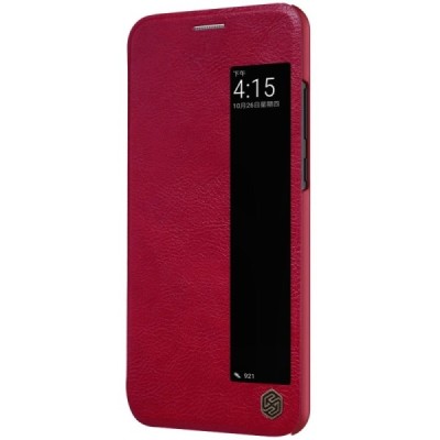 Prabangus „Nillkin“ Qin serijos raudonas odinis atverčiamas Huawei P20 Pro dėklas - knygutė / Priedai.lt