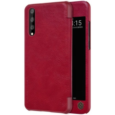 Prabangus „Nillkin“ Qin serijos raudonas odinis atverčiamas Huawei P20 Pro dėklas - knygutė / Priedai.lt
