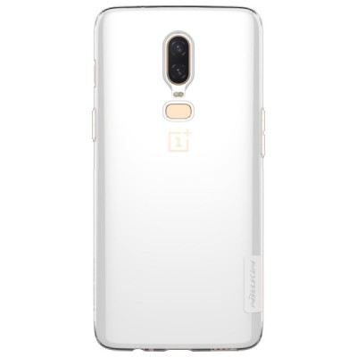 OnePlus 6 (Six) Nillkin Nature plonas skaidrus (permatomas) silikoninis TPU bespalvis dėklas / Priedai.lt