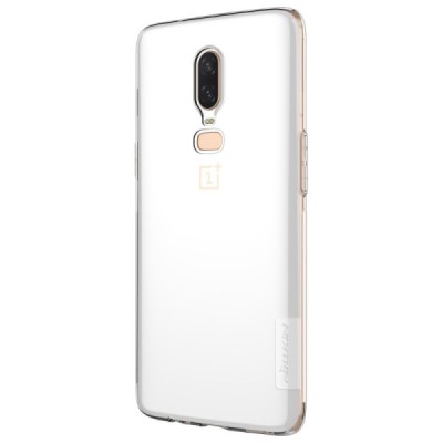 OnePlus 6 (Six) Nillkin Nature plonas skaidrus (permatomas) silikoninis TPU bespalvis dėklas / Priedai.lt