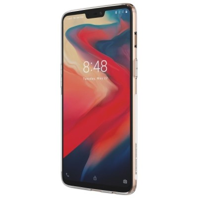 OnePlus 6 (Six) Nillkin Nature plonas skaidrus (permatomas) silikoninis TPU bespalvis dėklas / Priedai.lt