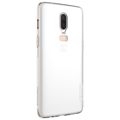 OnePlus 6 (Six) Nillkin Nature plonas skaidrus (permatomas) silikoninis TPU bespalvis dėklas / Priedai.lt