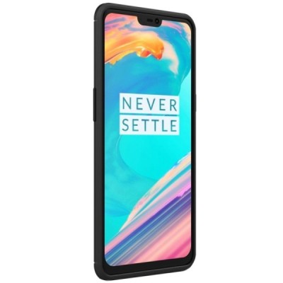 OnePlus 6 (Six) „Carbon“ kieto silikono TPU juodas dėklas - nugarėlė / Priedai.lt