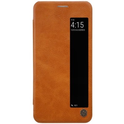 Greznais „Nillkin“ Qin sērijas ādas atvērams brūns Huawei P20 Pro maciņš / Vacins.lv