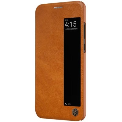 Greznais „Nillkin“ Qin sērijas ādas atvērams brūns Huawei P20 Pro maciņš / Vacins.lv