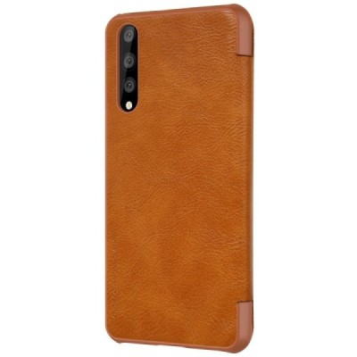 Greznais „Nillkin“ Qin sērijas ādas atvērams brūns Huawei P20 Pro maciņš / Vacins.lv