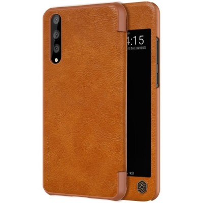 Greznais „Nillkin“ Qin sērijas ādas atvērams brūns Huawei P20 Pro maciņš / Vacins.lv
