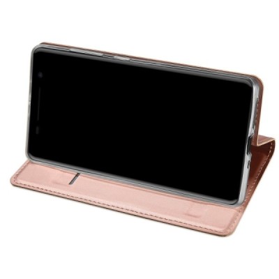 Nokia 8 Sirocco (Nokia 9) „Dux Ducis“ Skin sērijas rozs ādas atvērams maciņš / Vacins.lv