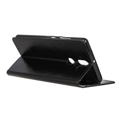 Nokia 8 Sirocco (Nokia 9) atvēramais ādas melns maciņš, grāmata (maks) / Vacins.lv