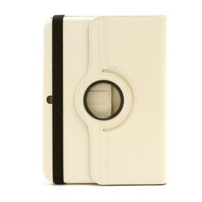 Samsung Galaxy Tab 3 10.1 P5200 (P5210) atvēramais smilšu krāsā ādas futrālis, grozās 360° grādu apjomā / Vacins.lv