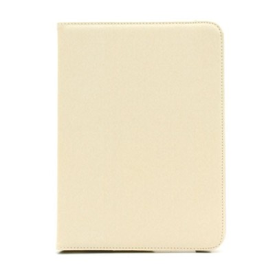 Samsung Galaxy Tab 3 10.1 P5200 (P5210) atvēramais smilšu krāsā ādas futrālis, grozās 360° grādu apjomā / Vacins.lv