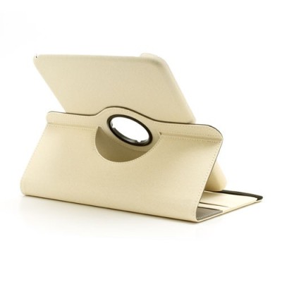 Samsung Galaxy Tab 3 10.1 P5200 (P5210) atvēramais smilšu krāsā ādas futrālis, grozās 360° grādu apjomā / Vacins.lv