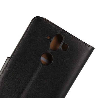 Nokia 8 Sirocco (Nokia 9) atvēramais ādas melns Casual maciņš (maks) / Vacins.lv