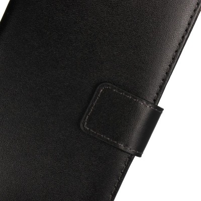 Nokia 8 Sirocco (Nokia 9) atvēramais ādas melns Casual maciņš (maks) / Vacins.lv