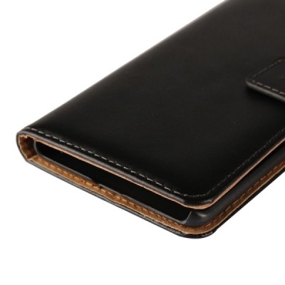 Nokia 8 Sirocco (Nokia 9) atvēramais ādas melns Casual maciņš (maks) / Vacins.lv