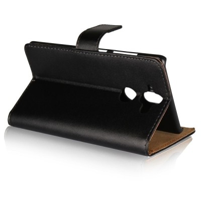 Nokia 8 Sirocco (Nokia 9) atvēramais ādas melns Casual maciņš (maks) / Vacins.lv