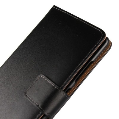 Nokia 8 Sirocco (Nokia 9) atvēramais ādas melns Casual maciņš (maks) / Vacins.lv