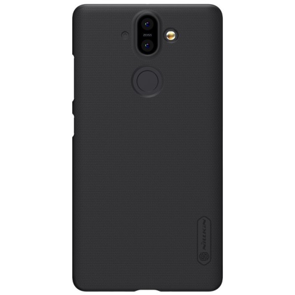 „Nillkin“ Frosted Shield futrālis - melns + ekrāna aizsargplēve (Nokia 8 Sirocco)