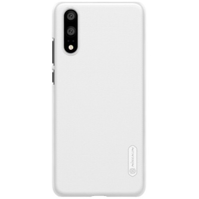 Nillkin Frosted Shield Huawei P20 balts plastmasas futrālis + ekrāna aizsargplēve / Vacins.lv
