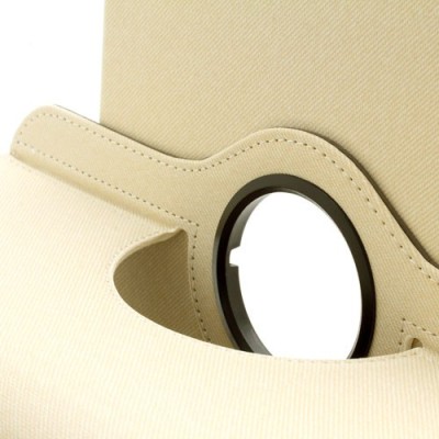 Samsung Galaxy Tab 3 10.1 P5200 (P5210) atvēramais smilšu krāsā ādas futrālis, grozās 360° grādu apjomā / Vacins.lv