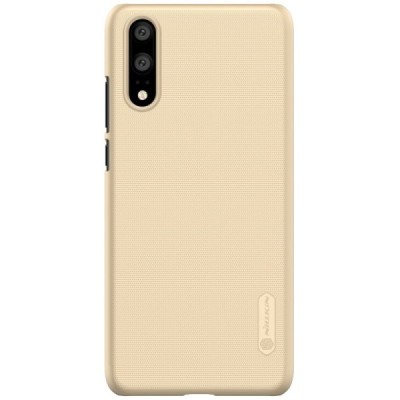 Nillkin Frosted Shield Huawei P20 zelta plastmasas futrālis + ekrāna aizsargplēve / Vacins.lv