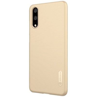Nillkin Frosted Shield Huawei P20 zelta plastmasas futrālis + ekrāna aizsargplēve / Vacins.lv