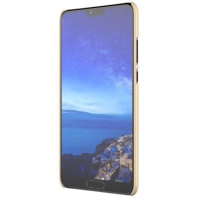 Nillkin Frosted Shield Huawei P20 zelta plastmasas futrālis + ekrāna aizsargplēve / Vacins.lv