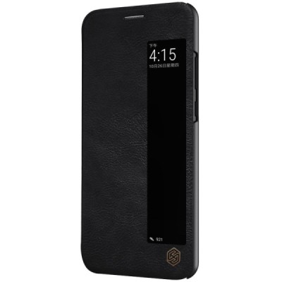 Greznais „Nillkin“ Qin sērijas ādas atvērams melns Huawei P20 maciņš / Vacins.lv
