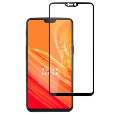 OnePlus 6 (Six) „Mocolo“ 9H Tempered Glass sustiprintos apsaugos juodas pilnai dengiantis apsauginis ekrano stiklas 0,26 mm / Pr