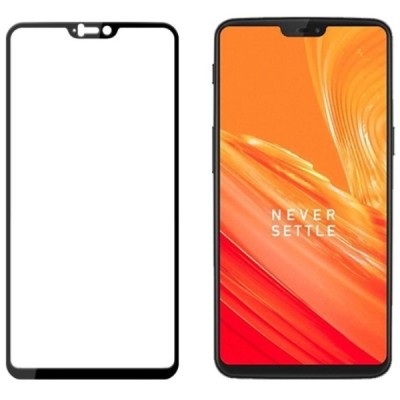 OnePlus 6 (Six) Mocolo Tempered Glass melns ekrāna aizsargstikls / Vacins.lv