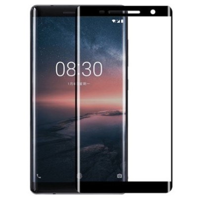 Nokia 8 Sirocco (Nokia 9) „Calans“ 9H Tempered Glass sustiprintos apsaugos juodas pilnai dengiantis apsauginis ekrano stiklas 0,