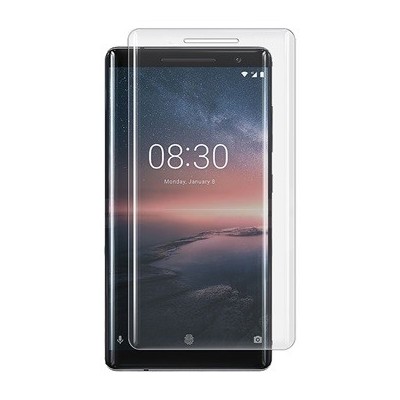Nokia 8 Sirocco (Nokia 9) „Calans“ 9H Tempered Glass sustiprintos apsaugos skaidrus pilnai dengiantis apsauginis ekrano stiklas 